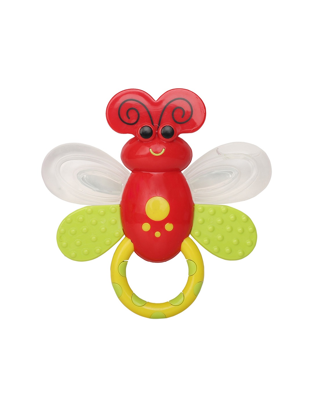 

Baby Moo Infant Kids Red & Green Butterfly Rattle Toy