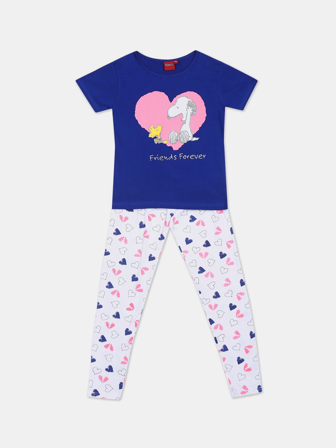 

Colt Girls Blue & White Printed T-shirt with Pyjamas