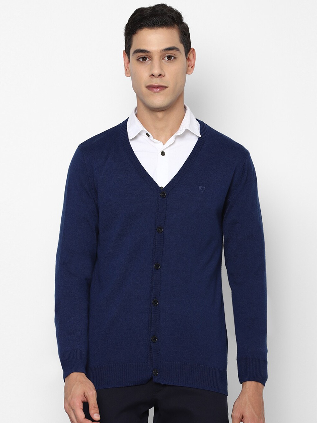 

Allen Solly Men Navy Blue Cardigan
