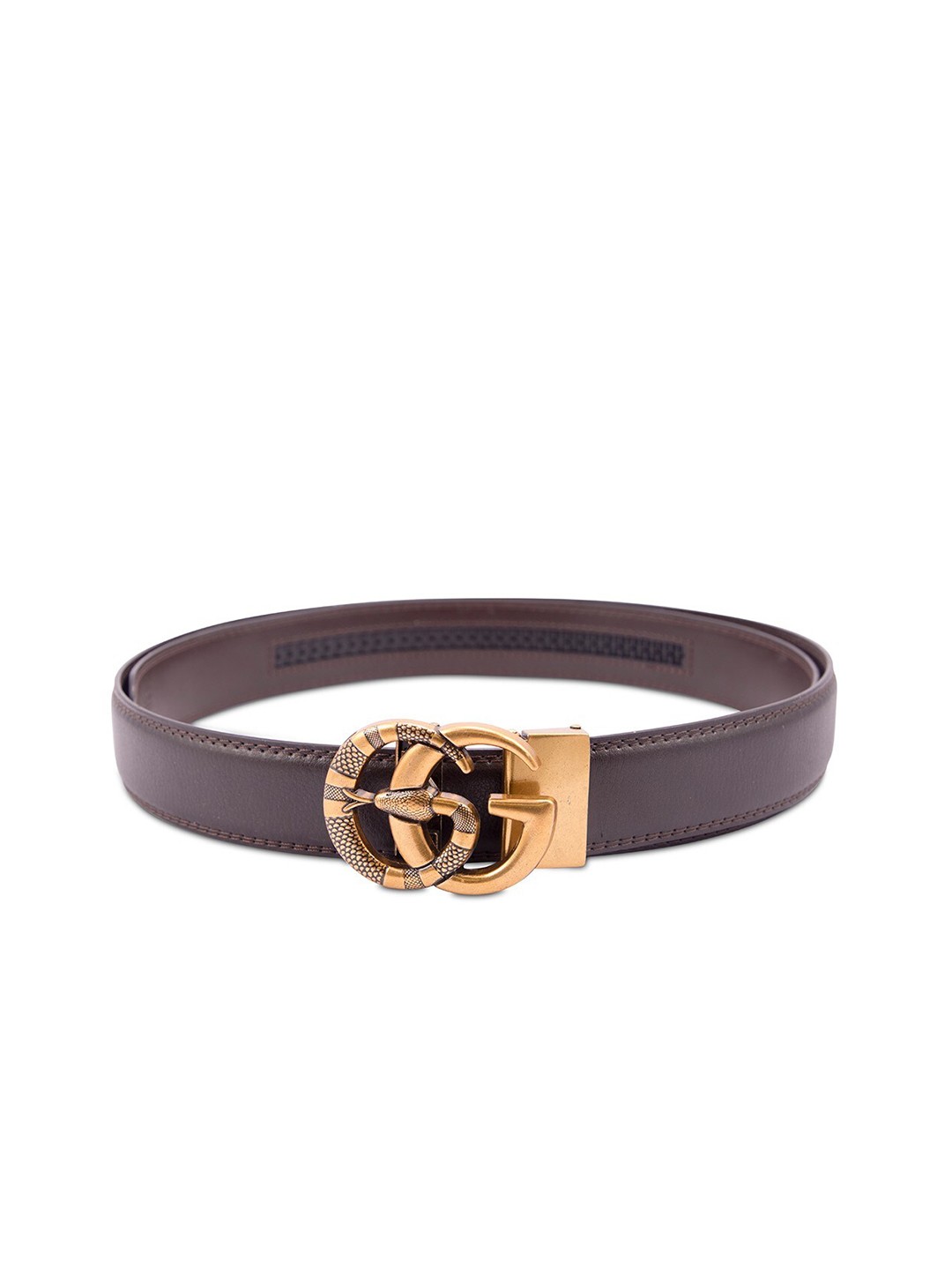

BANGE Men Brown Leather Formal Belt