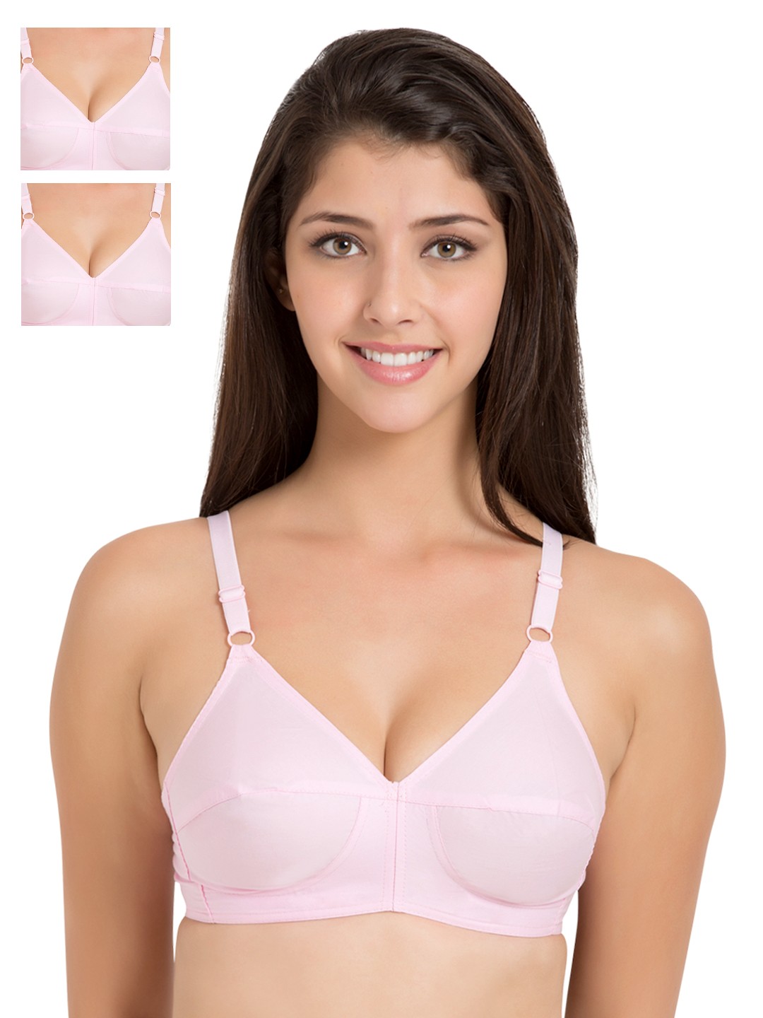 

Souminie Pack of 3 Pink Full-Coverage Bras SLY933PK-3PC-50DD