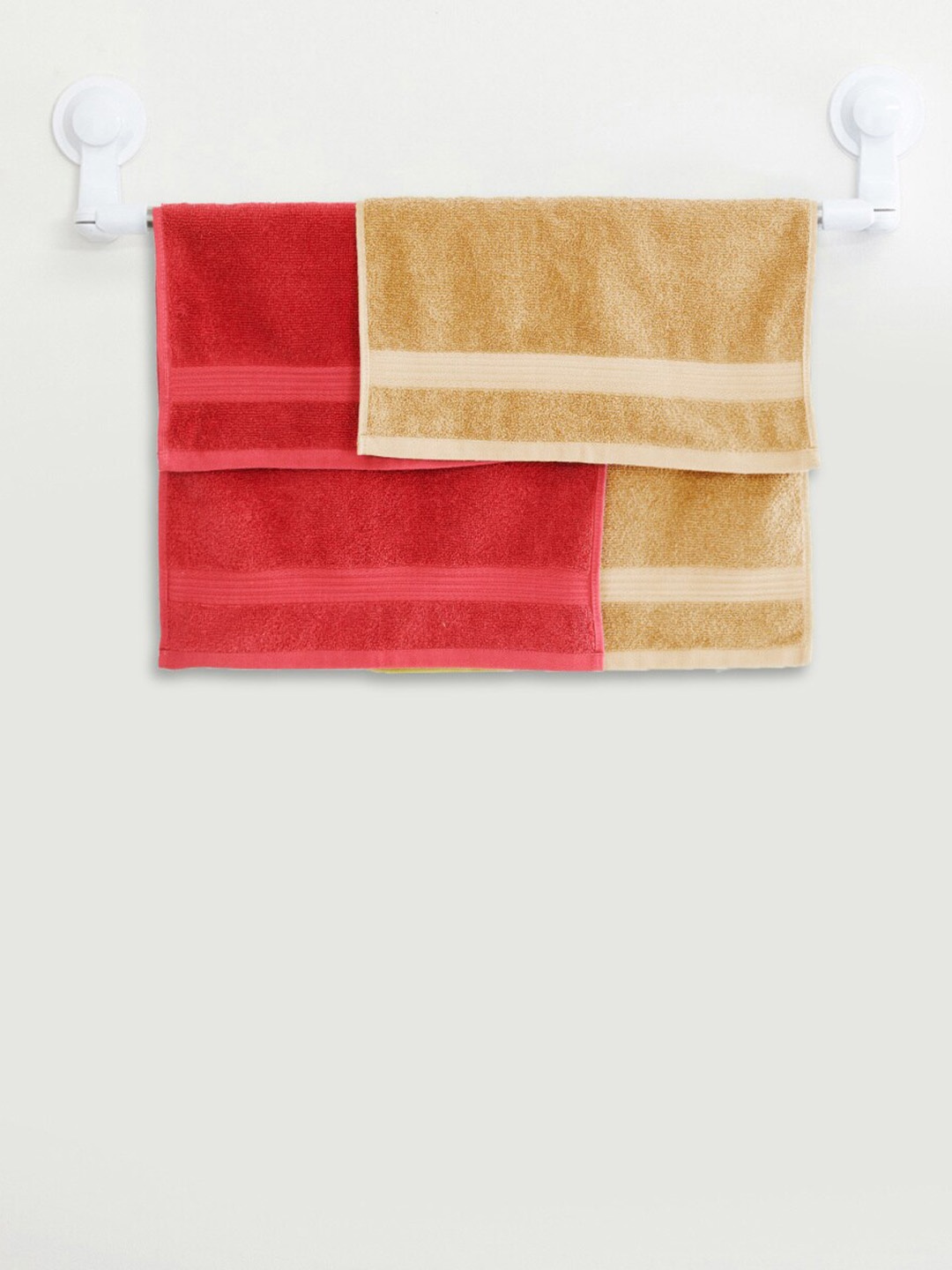 

Home Centre Set of 2 Cotton Hand Towels, Red
