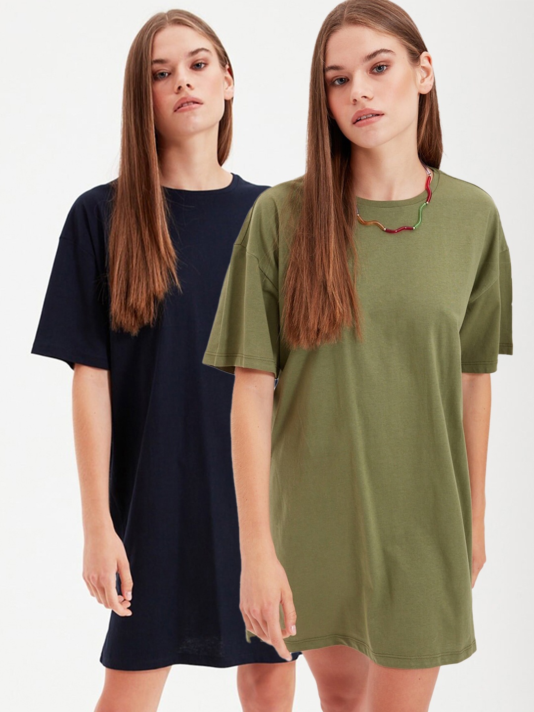 

Trendyol Gorgeous Green Solid Dress