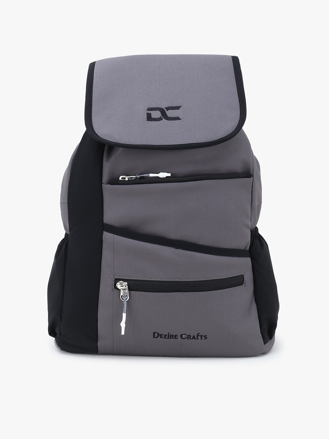 

Dezire Crafts Women Grey & Black Backpack