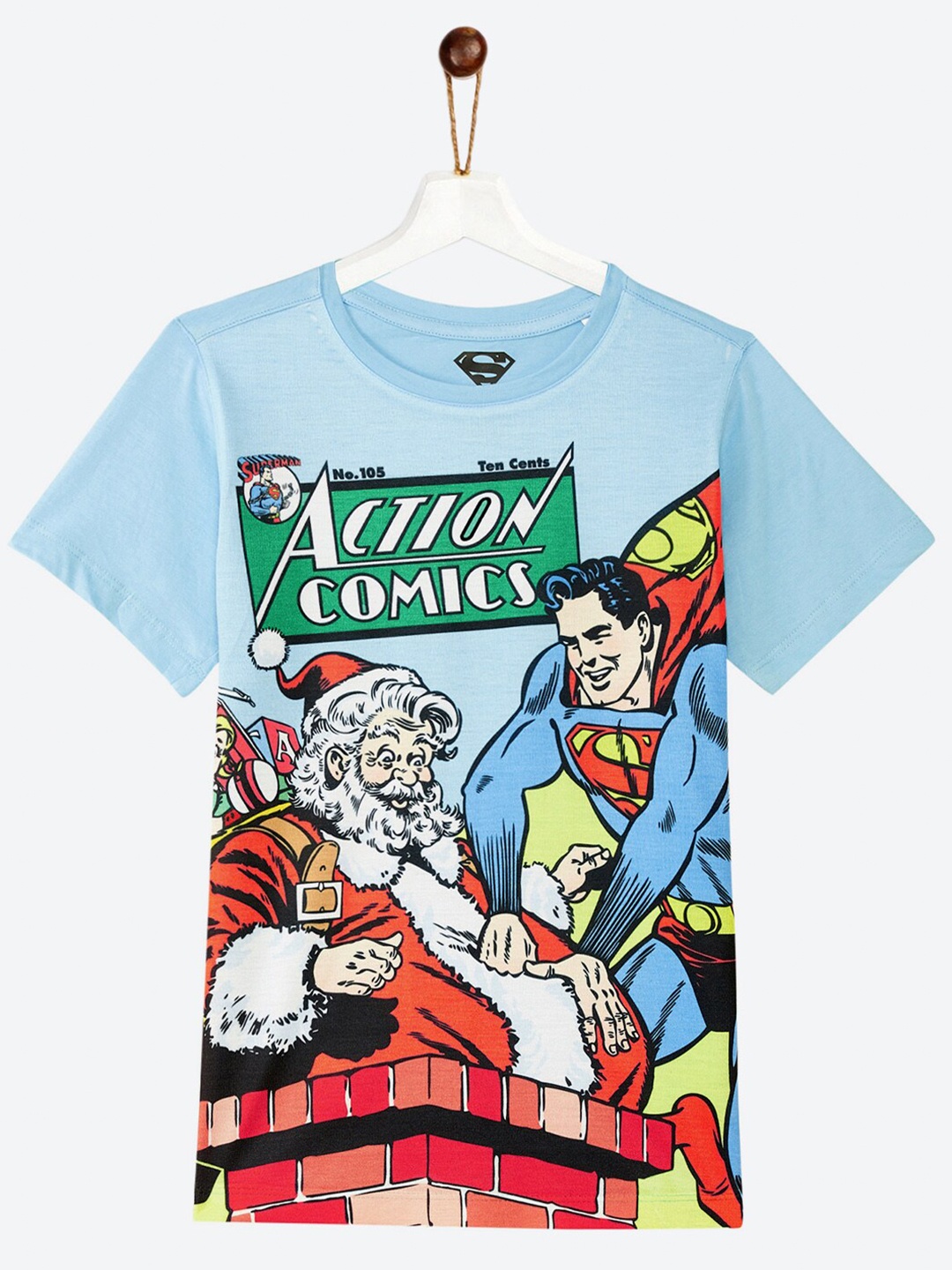 

YK Justice League Boys Blue Printed T-shirt