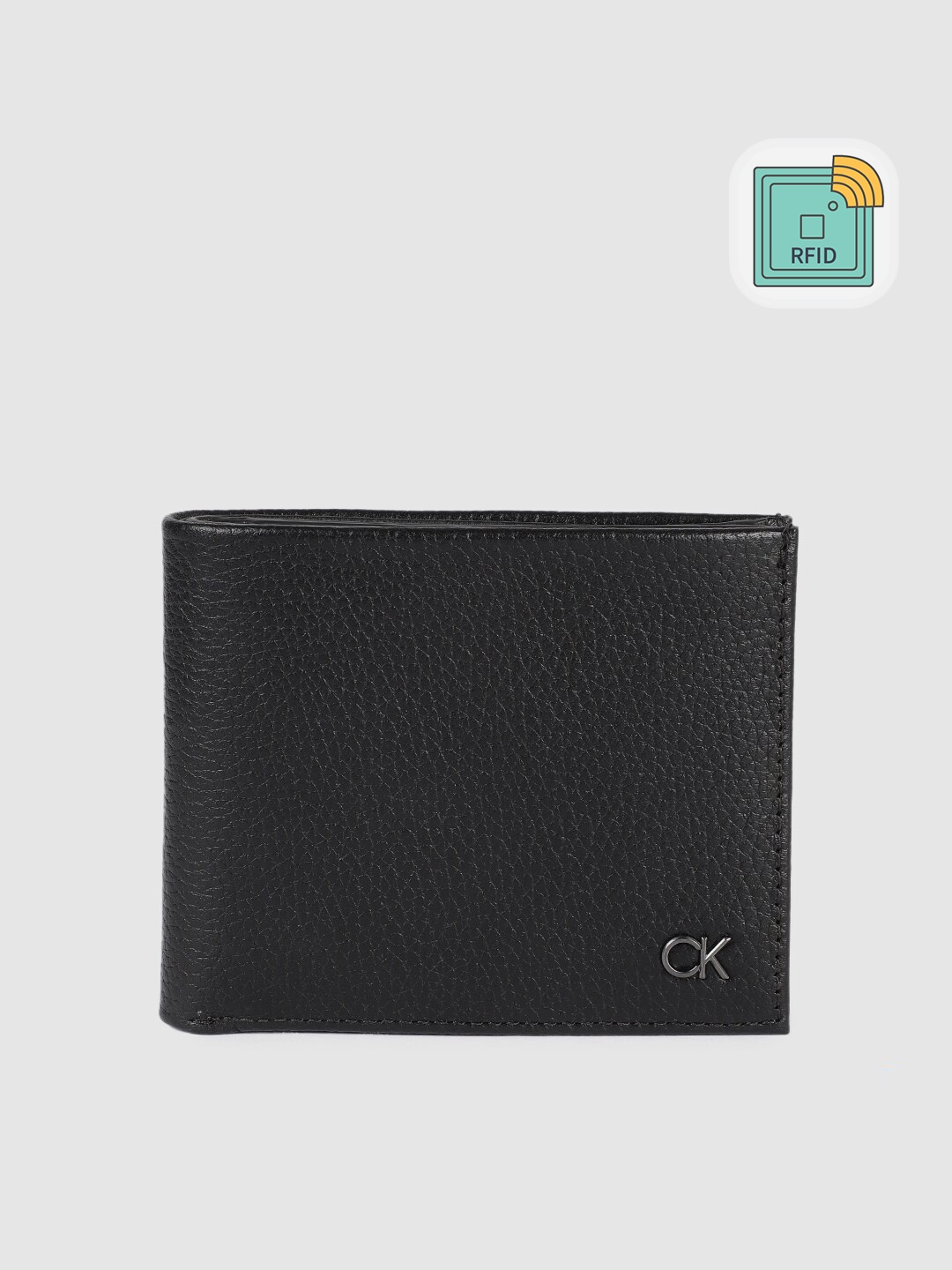 

Calvin Klein Men Black Leather Two Fold Wallet