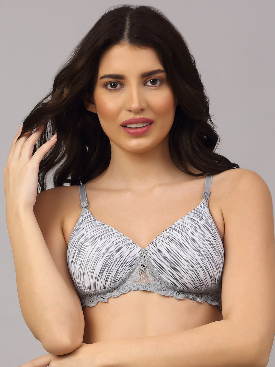 

PrettyCat Grey Bra Lightly Padded PC-BR-6038-GRY-30B