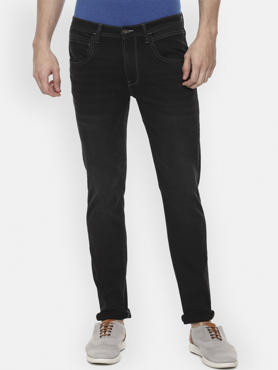 

VAN HEUSEN DENIM LABS Men Black Skinny Fit Jeans
