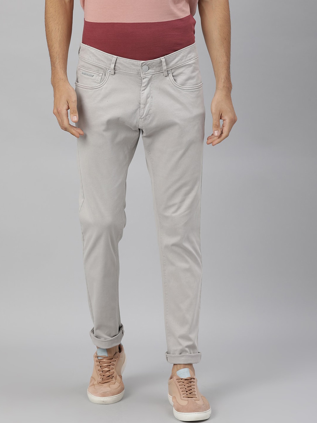 

RARE RABBIT Fiv5 Mid-Rise Slim Fit Trouser, Grey