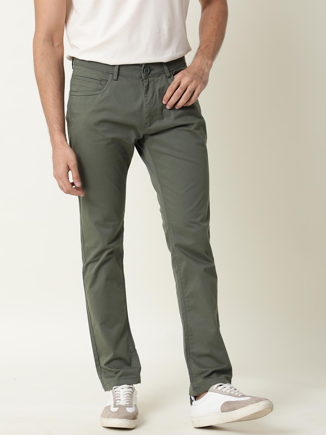 

RARE RABBIT Mark Mid-Rise Slim Fit Trouser, Green