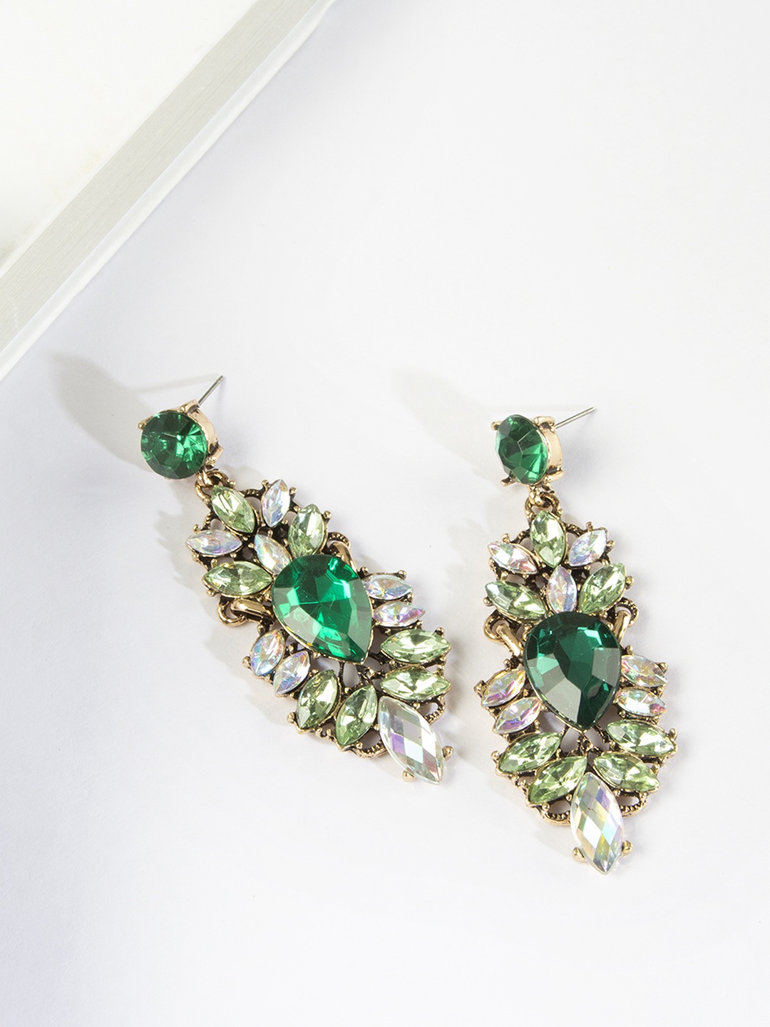 

Kazo Green Contemporary Drop Earrings