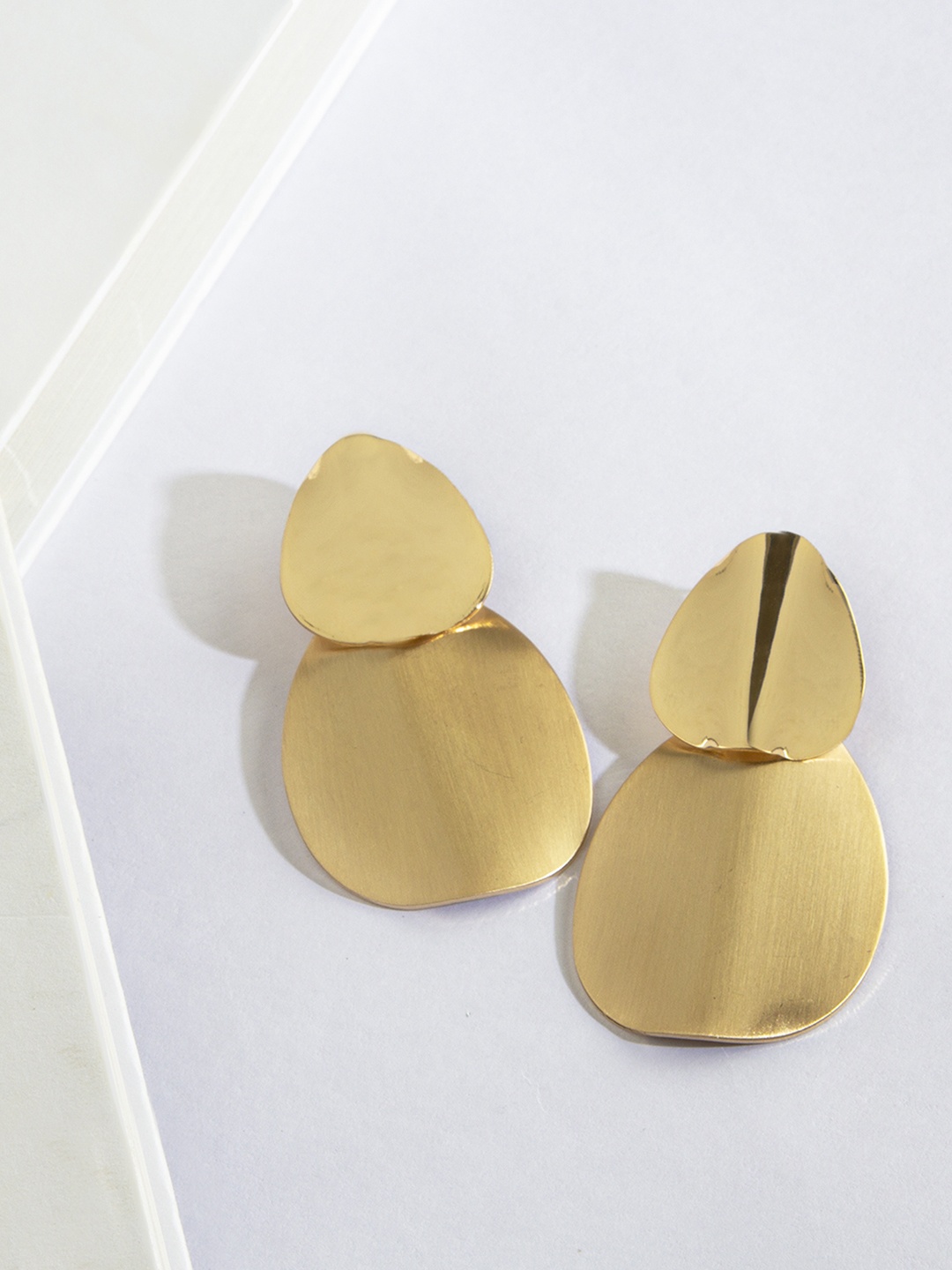 

Kazo Gold-Plated Contemporary Drop Earrings