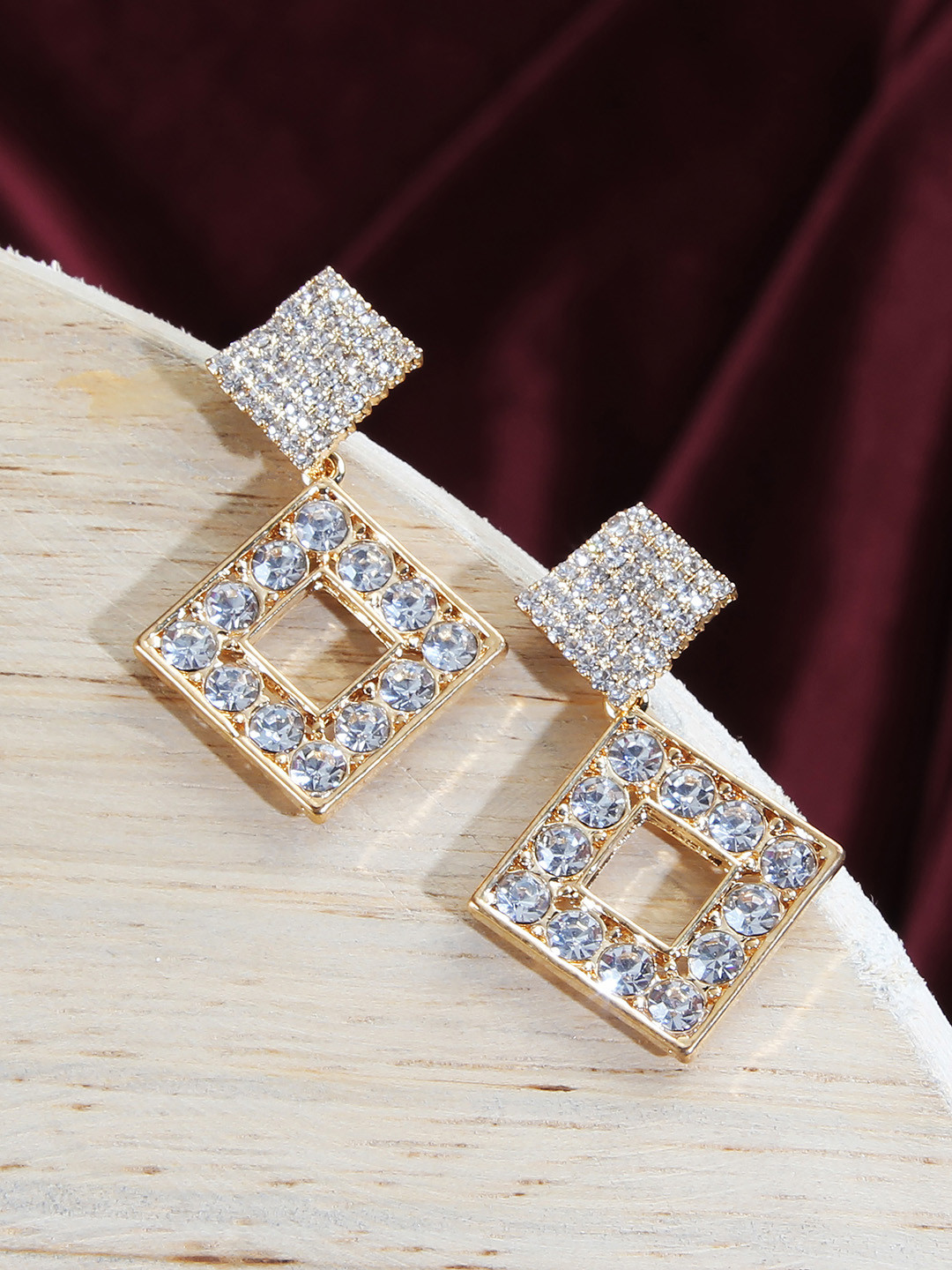 

Kazo Gold-Toned Square Drop Earrings