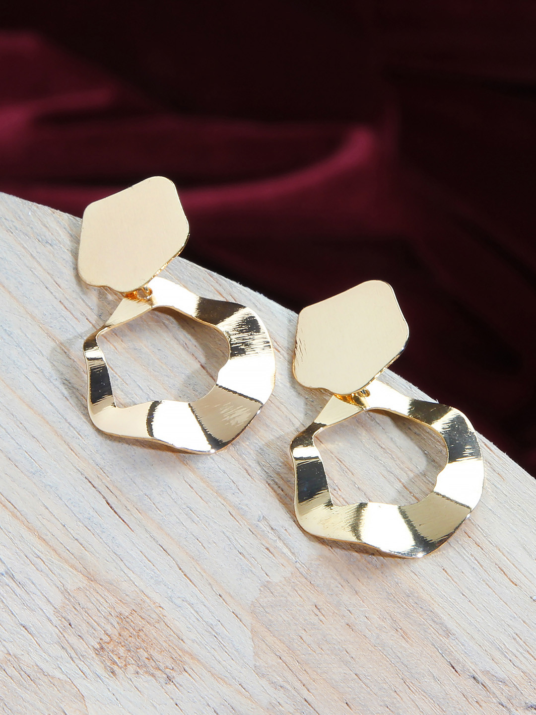 

Kazo Gold-Toned Geometric Drop Earrings