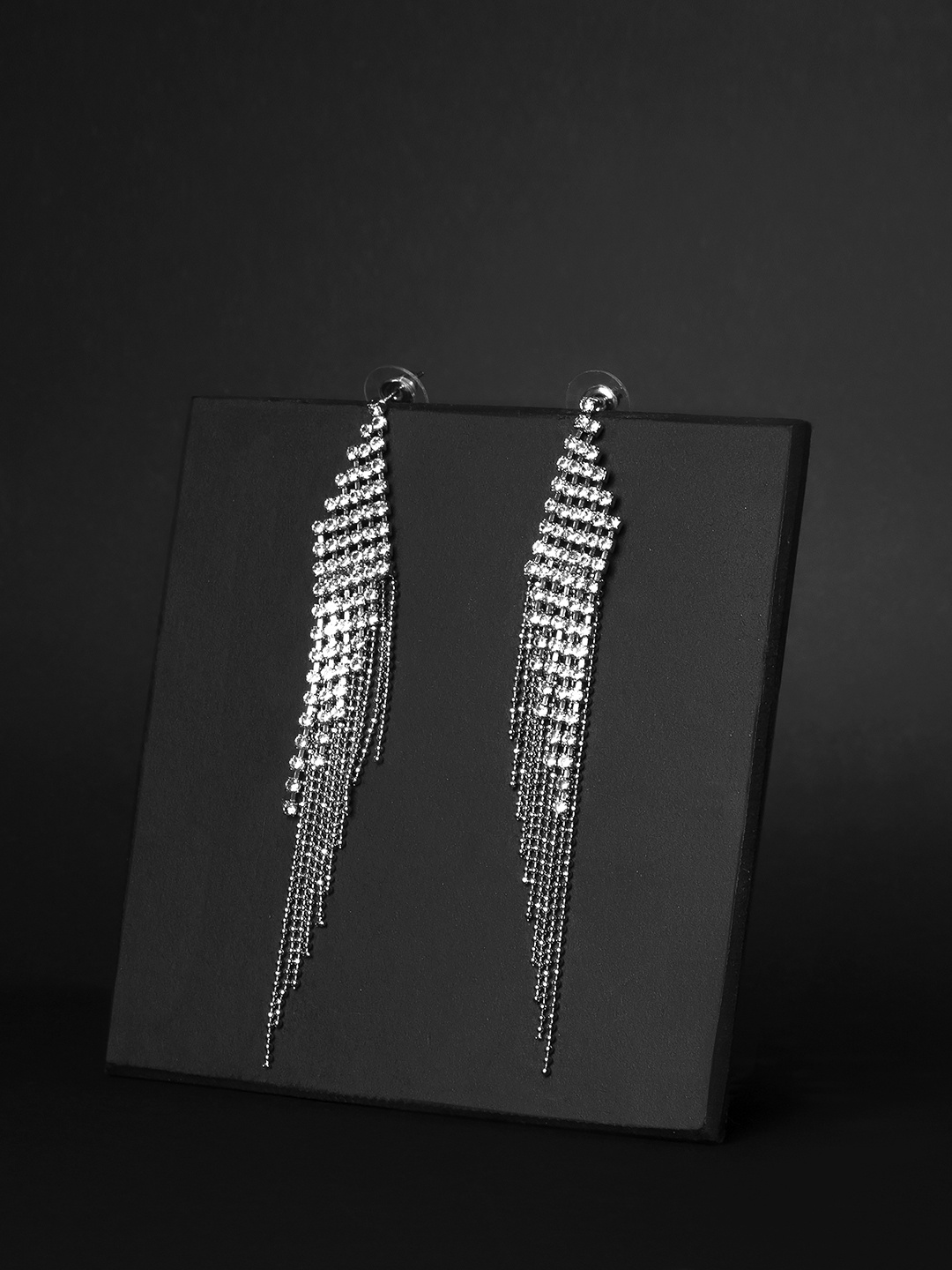 

Kazo Silver-Plated Contemporary Danglers Drop Earrings