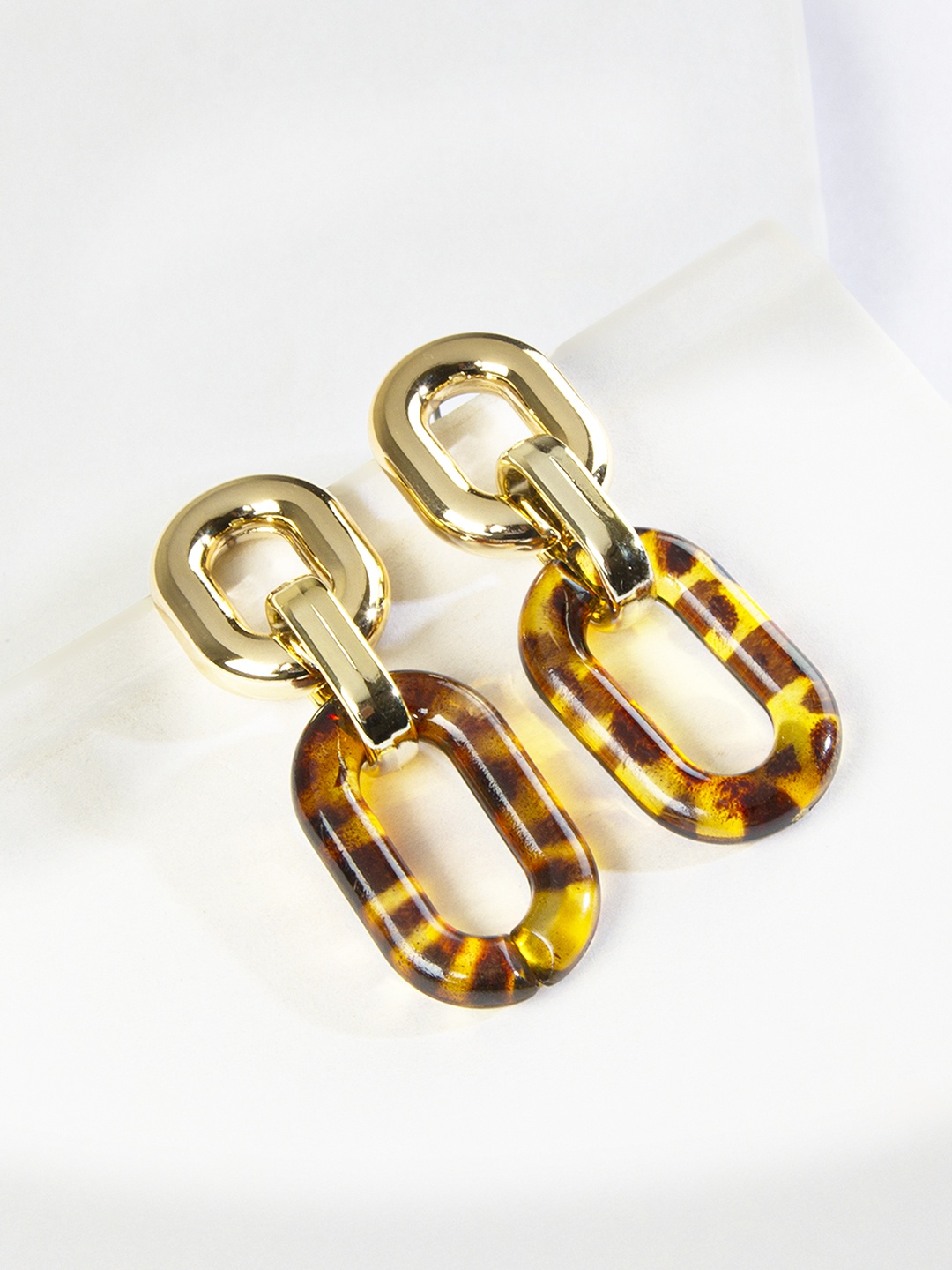 

Kazo Gold-Toned Oval Drop Earrings