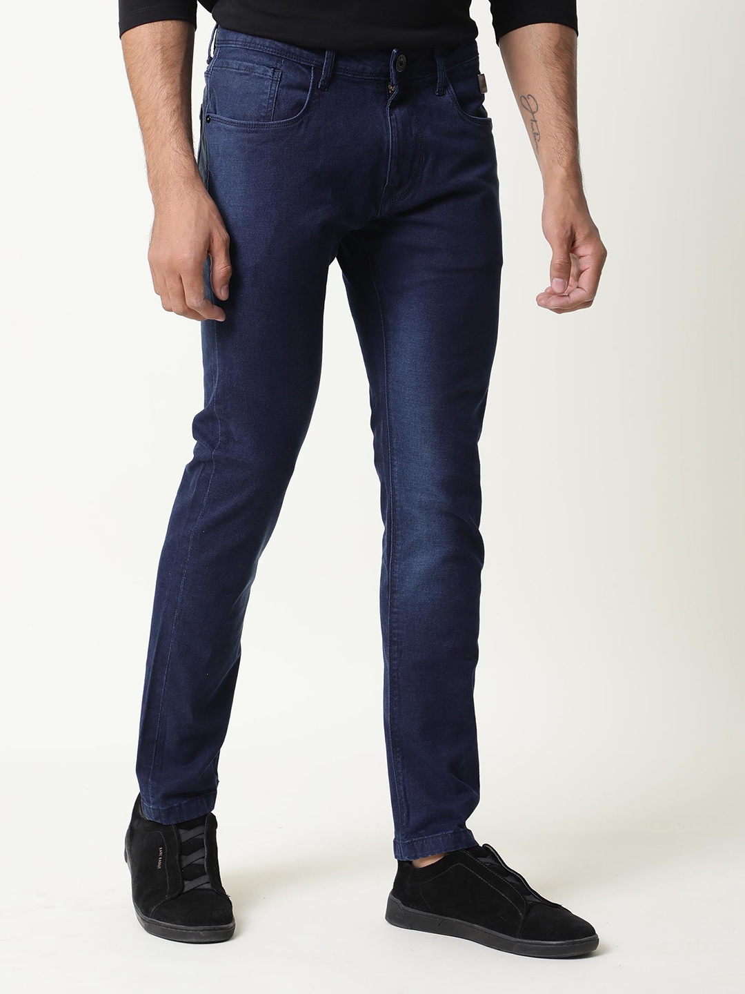 

RARE RABBIT Men Repp Slim Fit Jeans, Blue