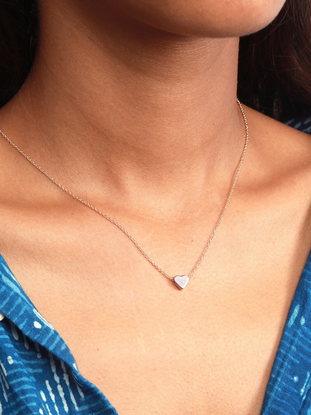 

Ayesha Mini Heart Pendant Necklace, Gold