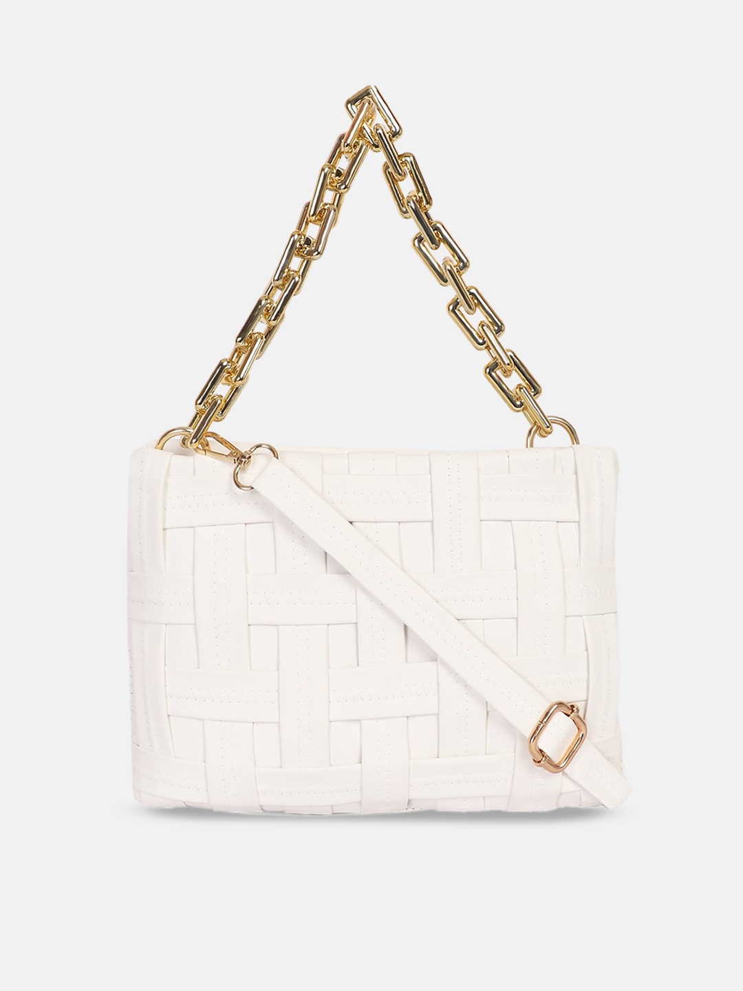 

Bagsy Malone White Textured Structured Handheld Bag