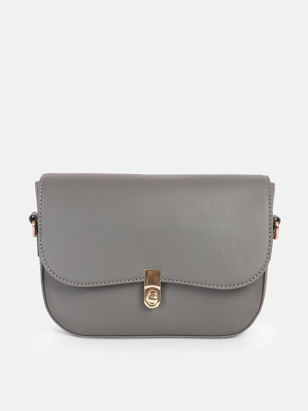 

Bagsy Malone Grey PU Structured Sling Bag