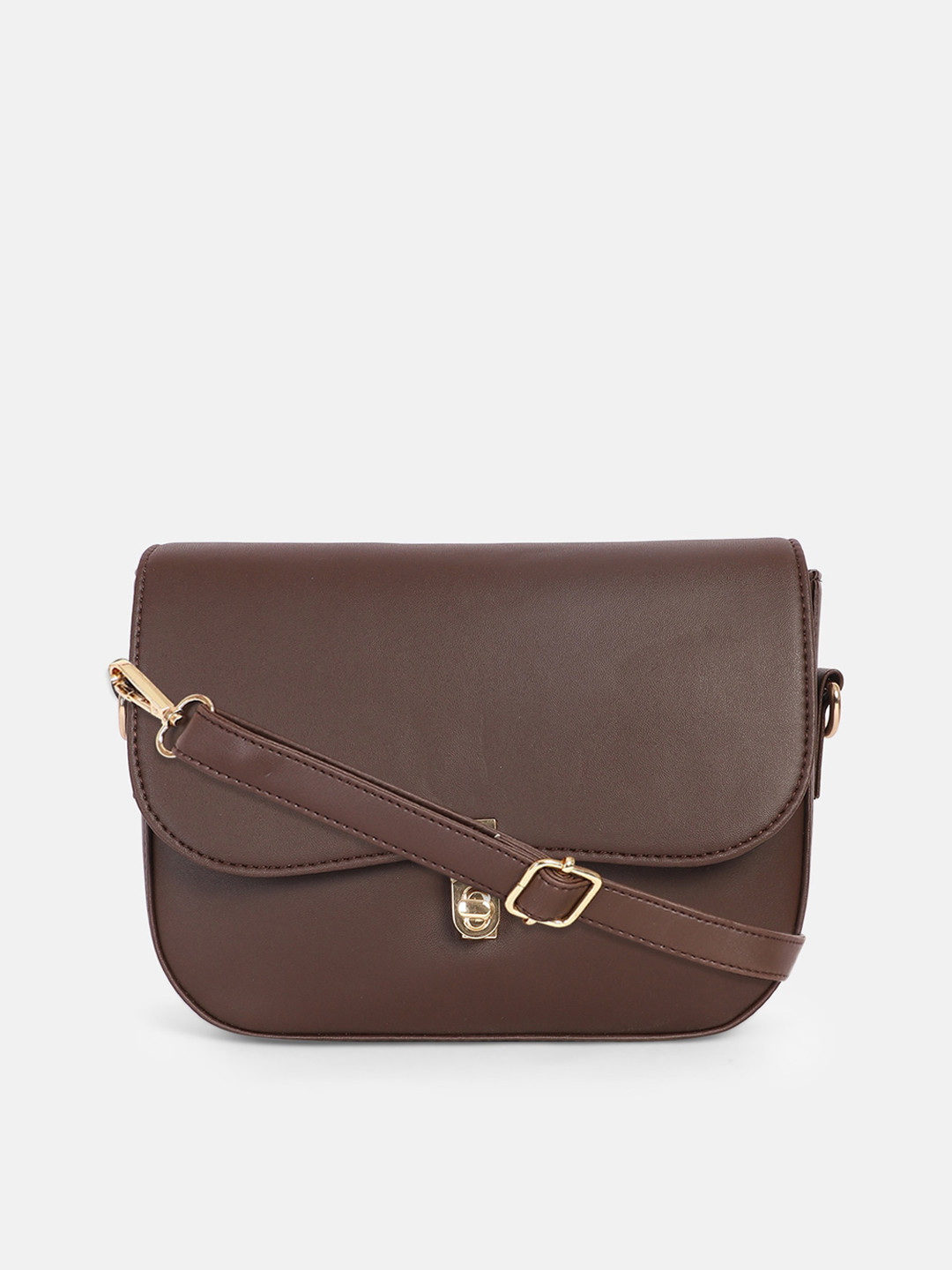 

Bagsy Malone Brown PU Structured Sling Bag