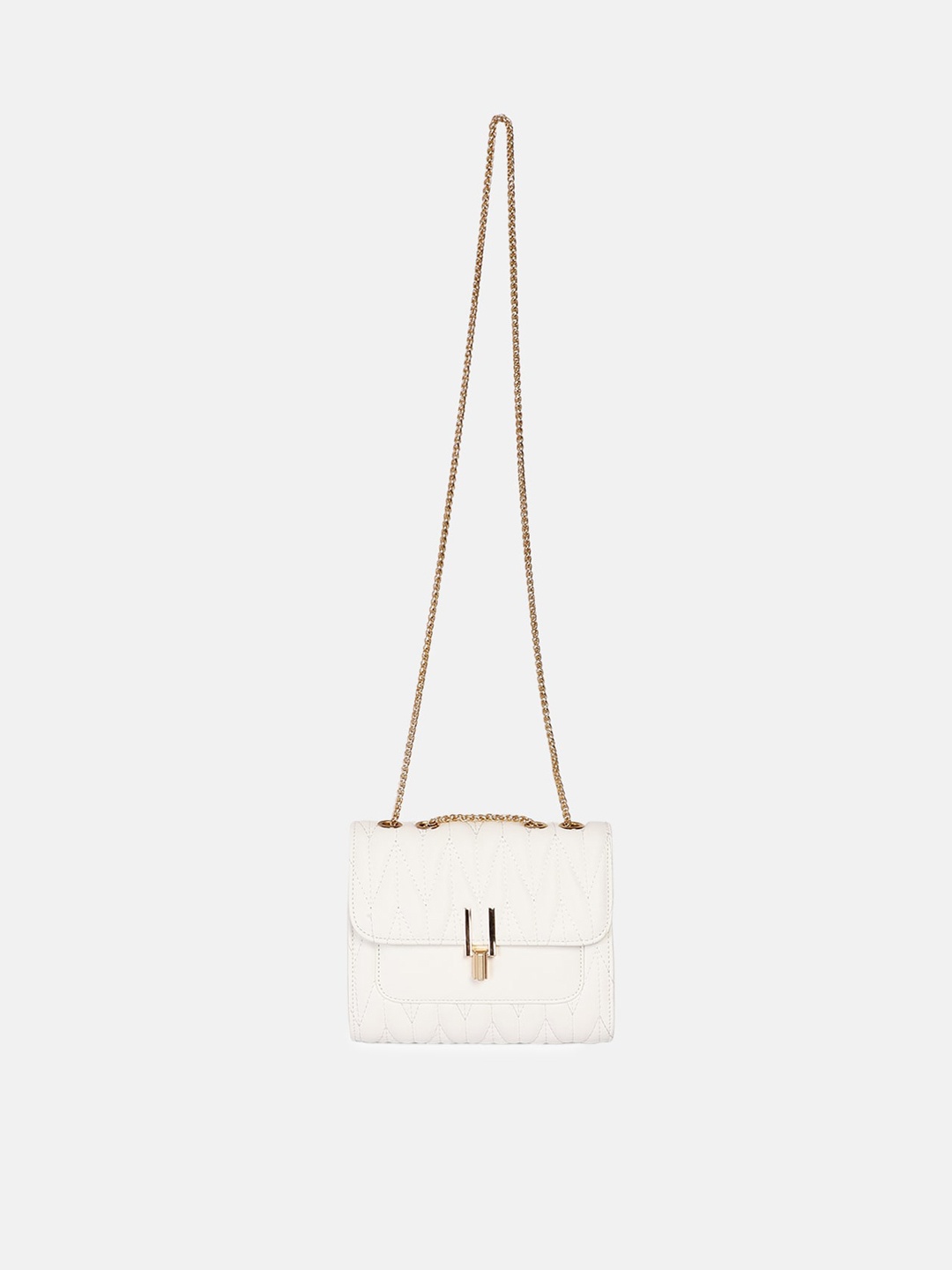 

Bagsy Malone White PU Structured Shoulder Bag