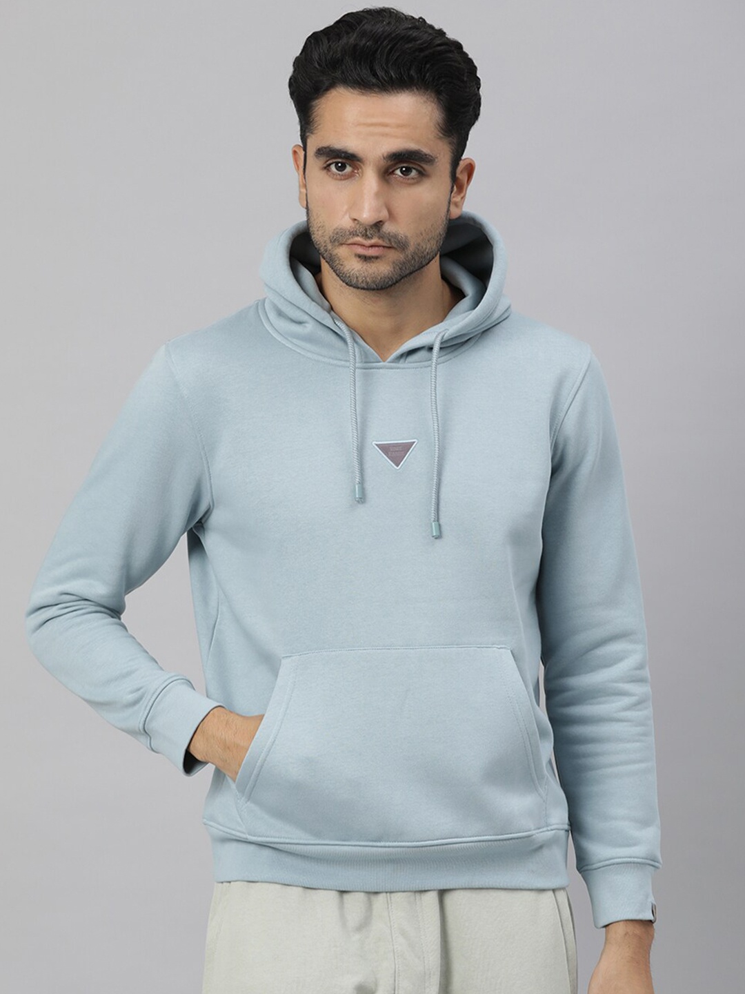 

RARE RABBIT Men Blue Hooded Sweatshirt
