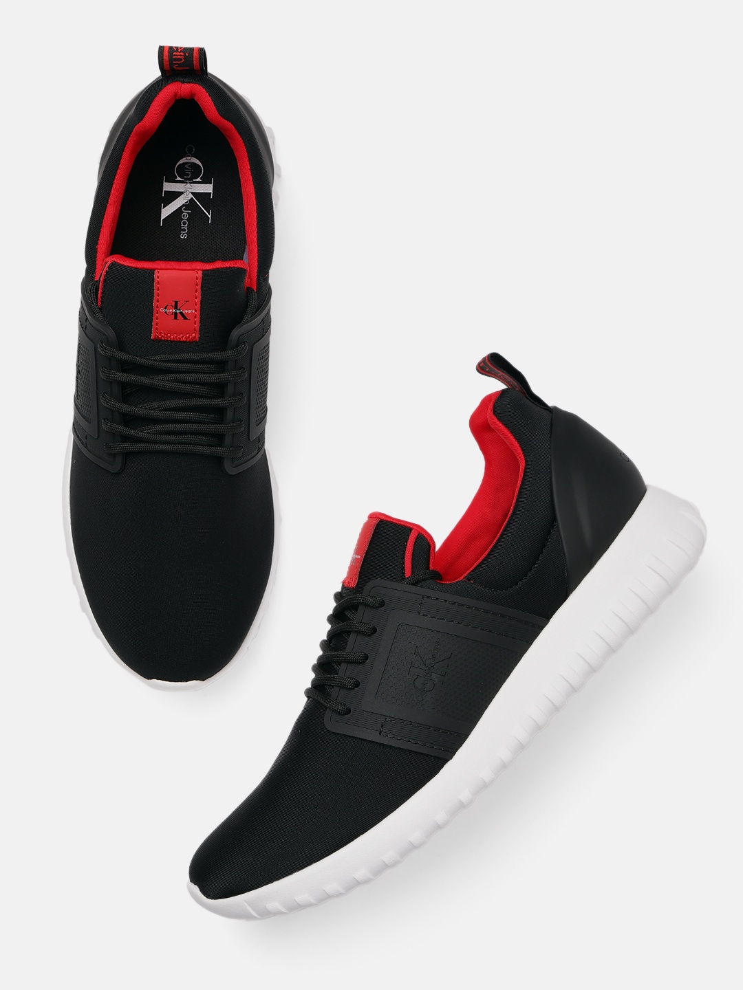 

Calvin Klein Men Black Solid Sneakers