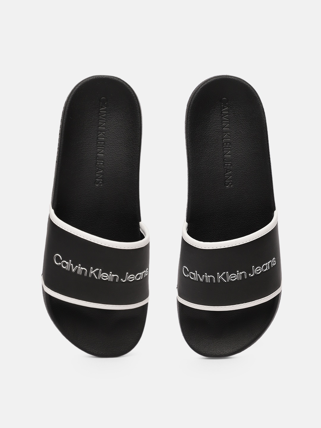 

Calvin Klein Men Black Printed Sliders