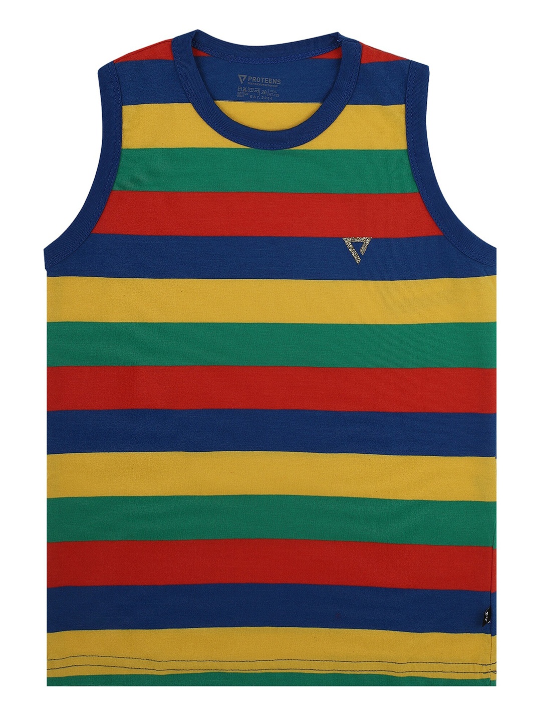 

PROTEENS Boys Blue & Yellow Striped T-shirt