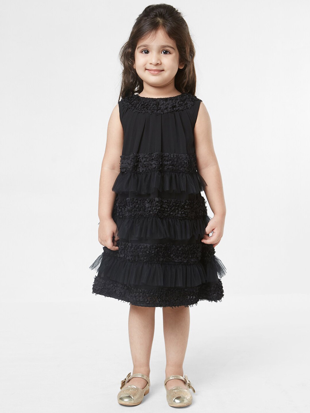 

TIC TAC TOE Black A-Line Dress