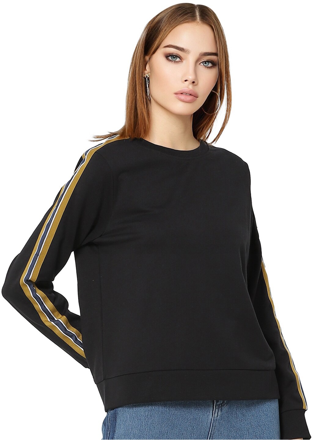 

ONLY Women Black Sweatshirt