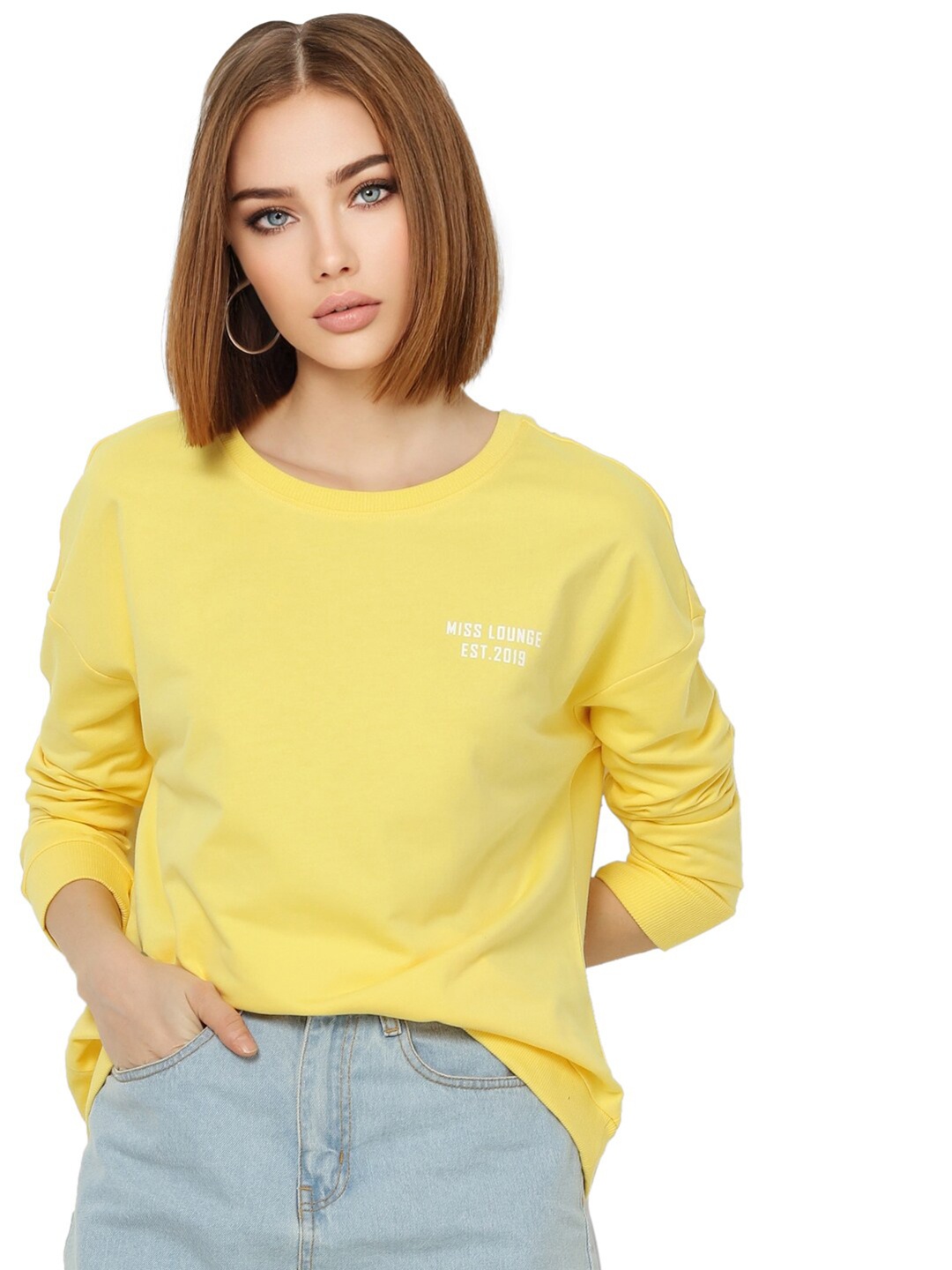

ONLY Women Yellow Sweatshirt