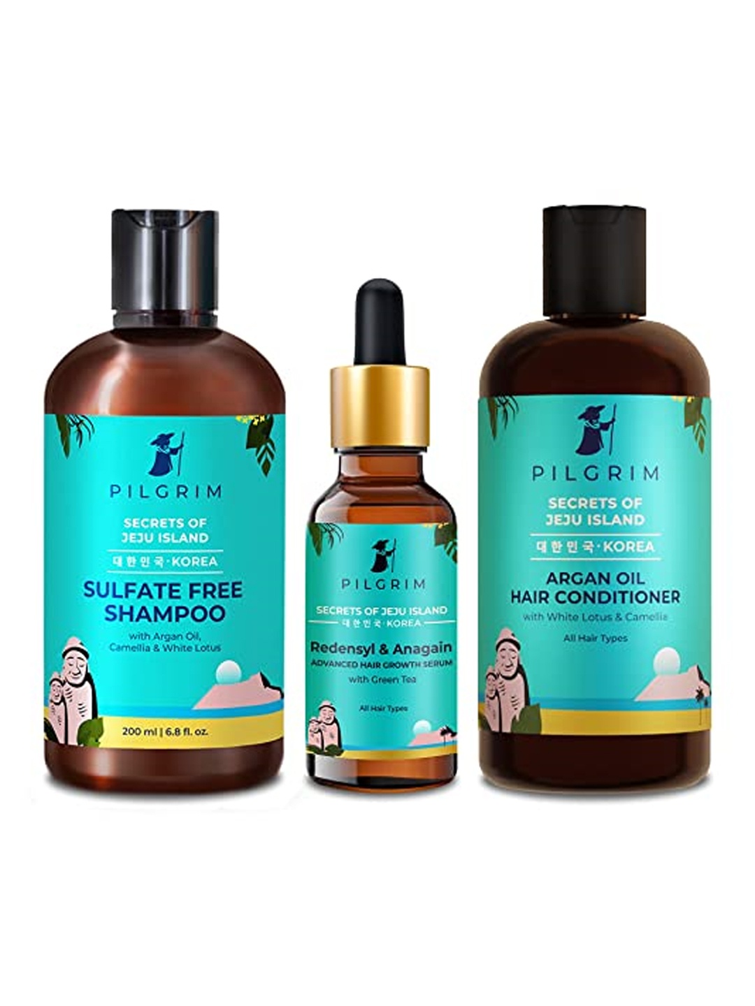 

Pilgrim Advanced Hair Growth Regime - Discover Thick & Dense Hair With Argan Oil, Teal