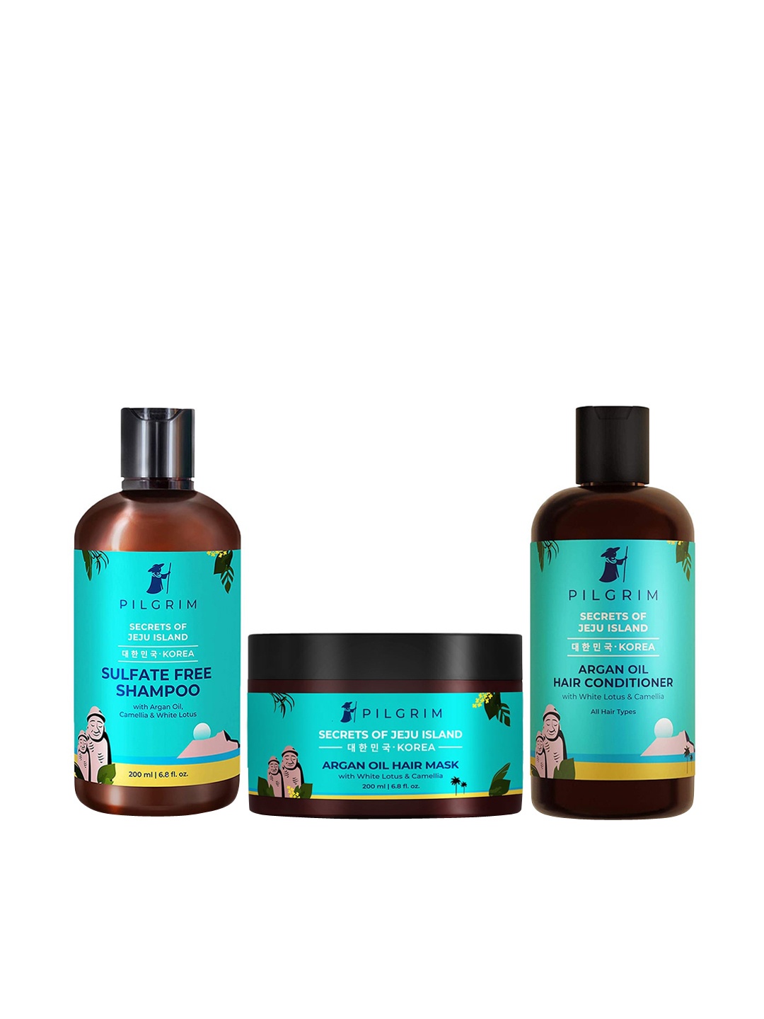 

Pilgrim Jeju Hair Care Trio Set - Sulphate & Paraben Free, Teal