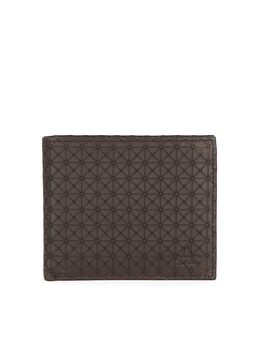 

Arrow Men Brown Geometric Textured Leather Two Fold Wallet