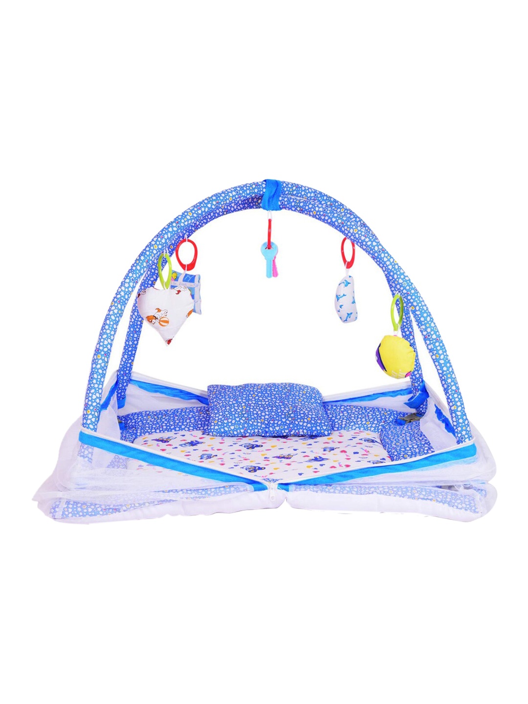 

DearJoy Kids Blue Kick & Play Gym With Mosquito Net & Bedding Set
