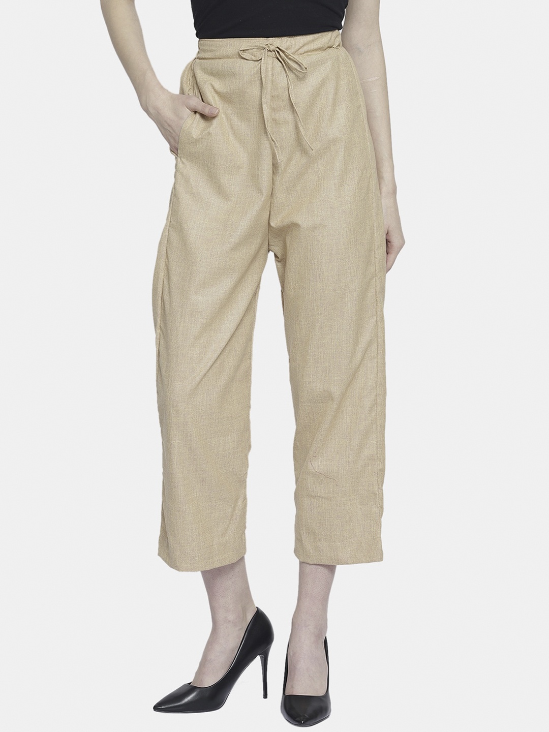 

Enchanted Drapes Women Beige Trousers