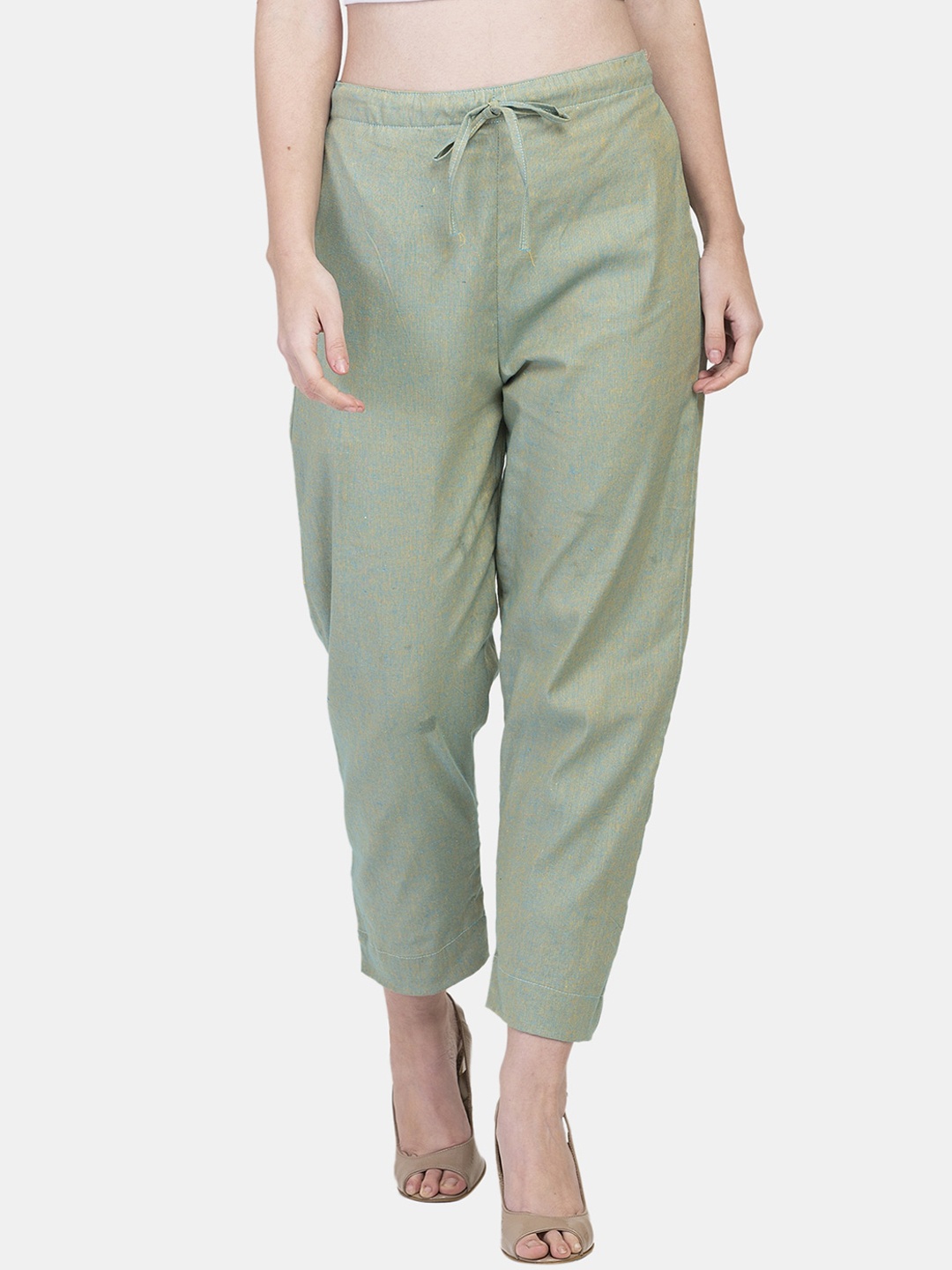 

Enchanted Drapes Women Grey Pure Cotton Trousers