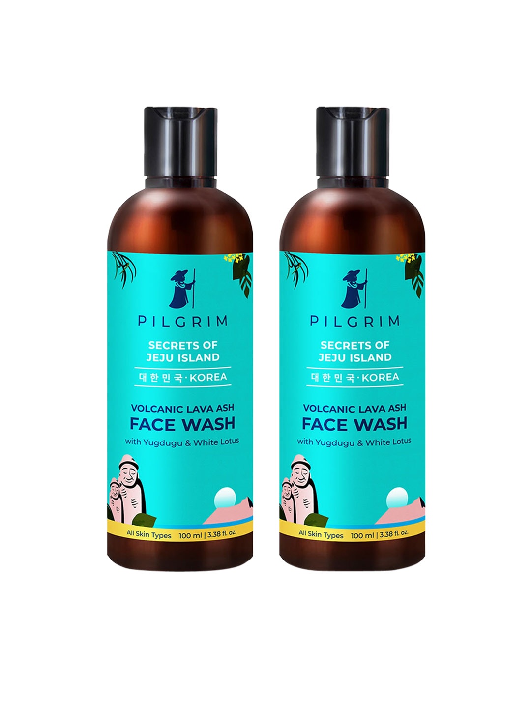 

Pilgrim Face Wash Cleanser Pack of 2 - Deep Pore Cleansing, Oil Control - 100 ml each, Teal