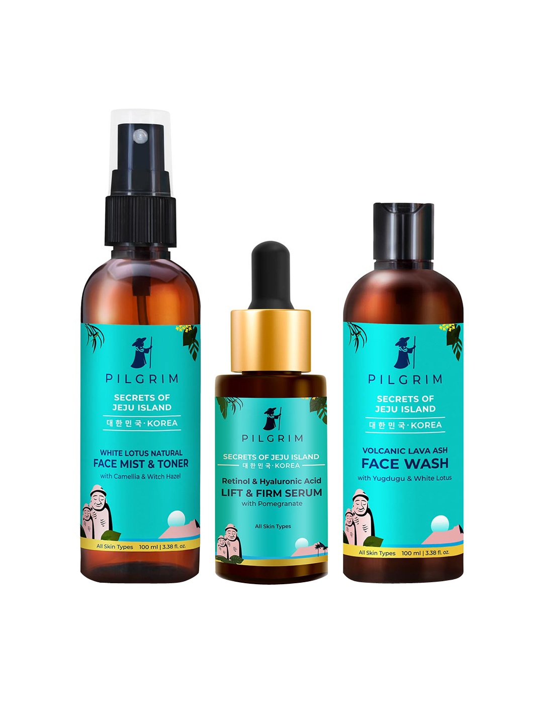 

Pilgrim Day Hydration Routine for Skin Tightening & Brightening, Teal