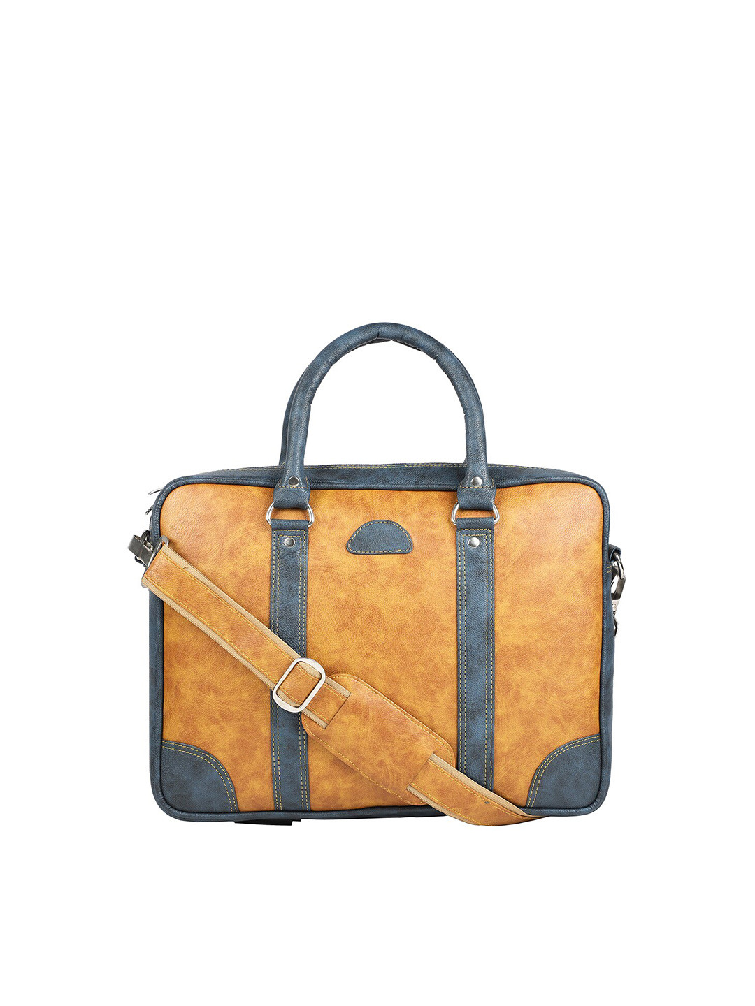 

Bagsy Malone Unisex Brown & Navy Blue PU 16" Laptop Bag