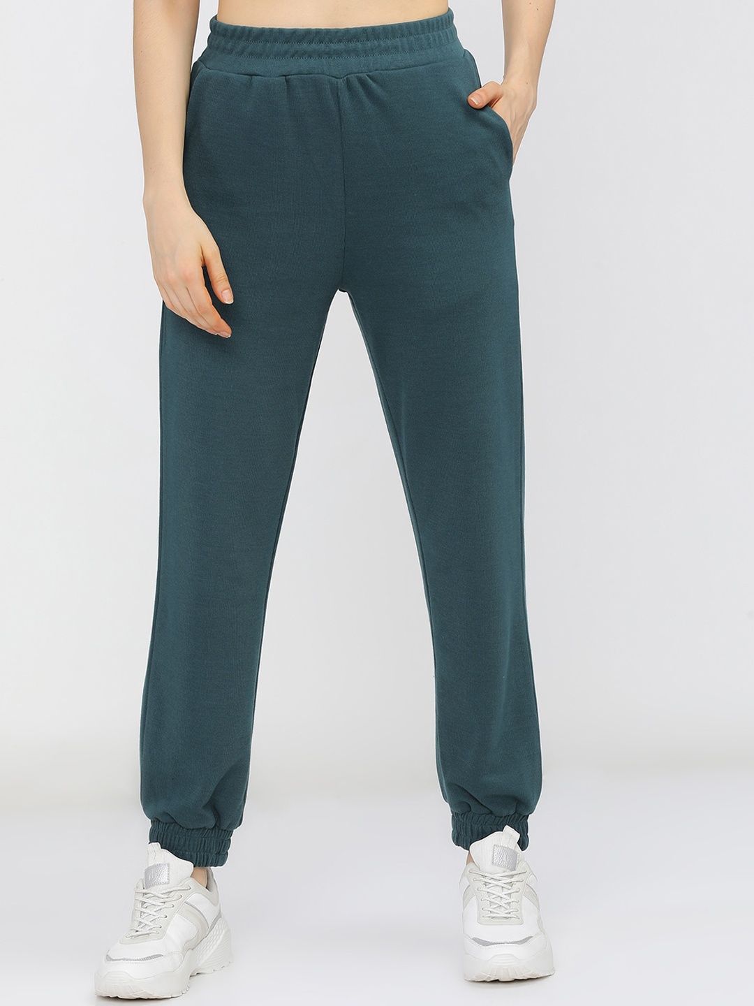 

Tokyo Talkies Women Teal Regular Fit Joggers