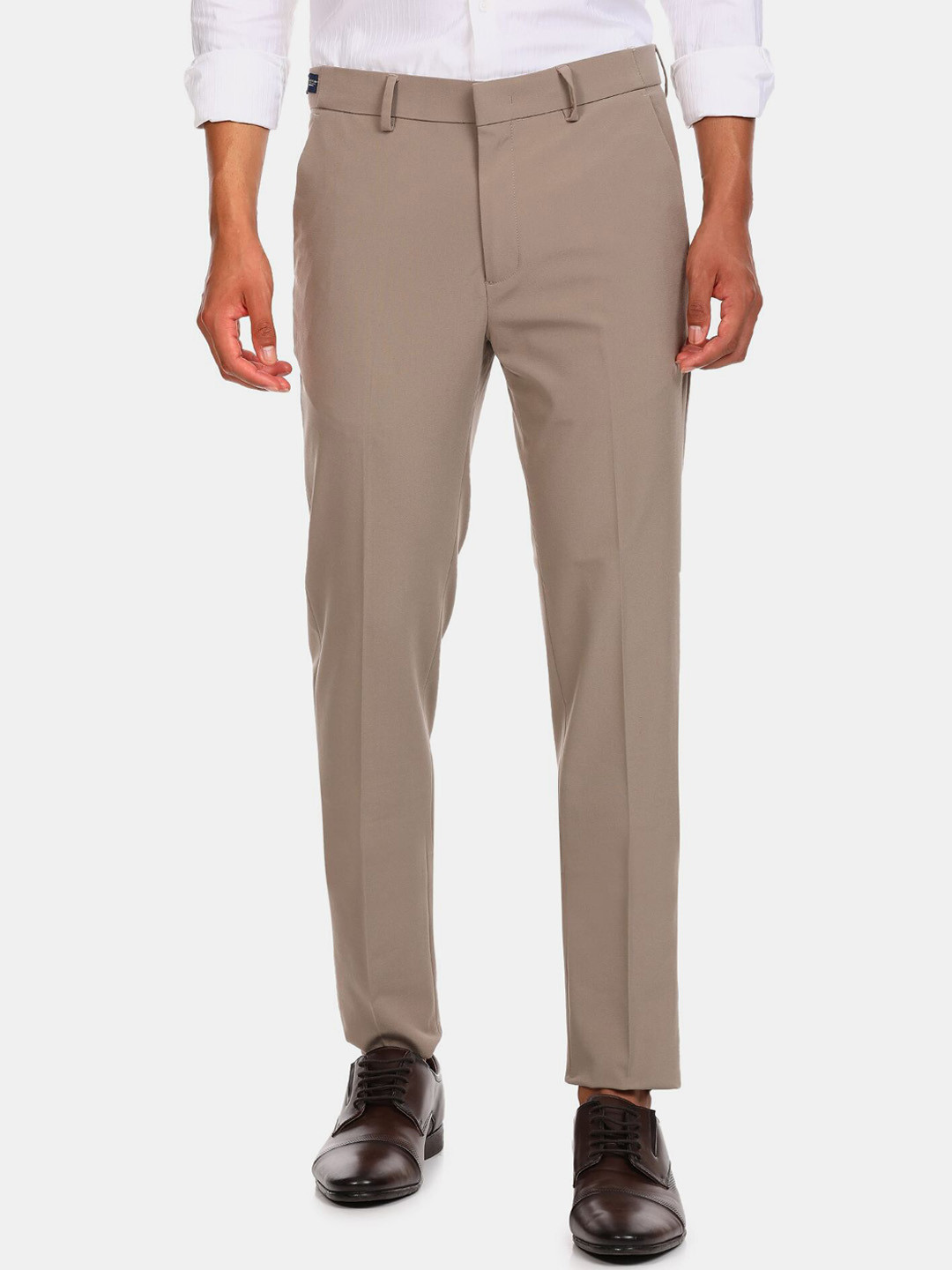 

Arrow Men Beige Formal Trousers