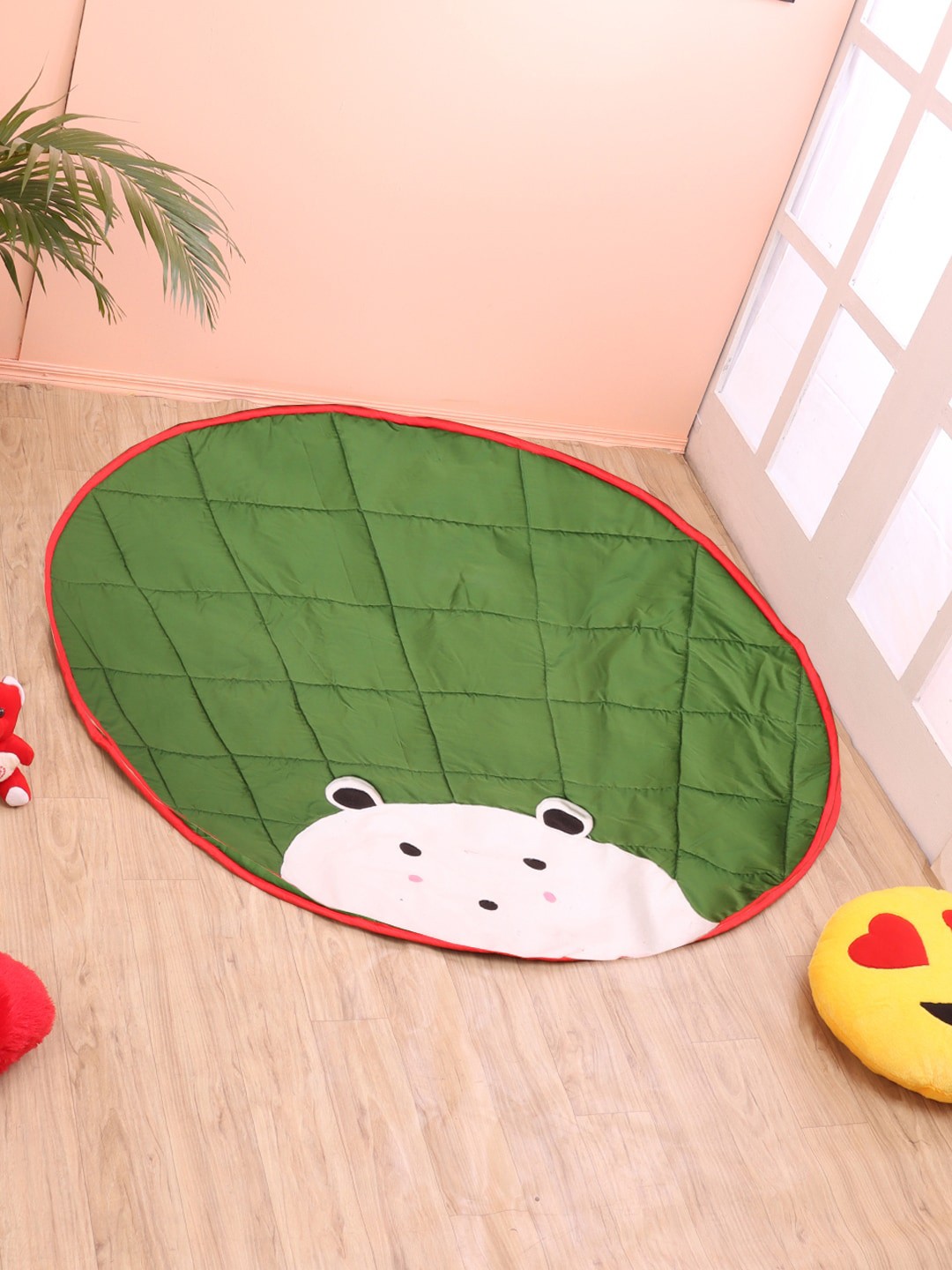 

YK Kids Olive Green Panda Patch Work Floor Mats