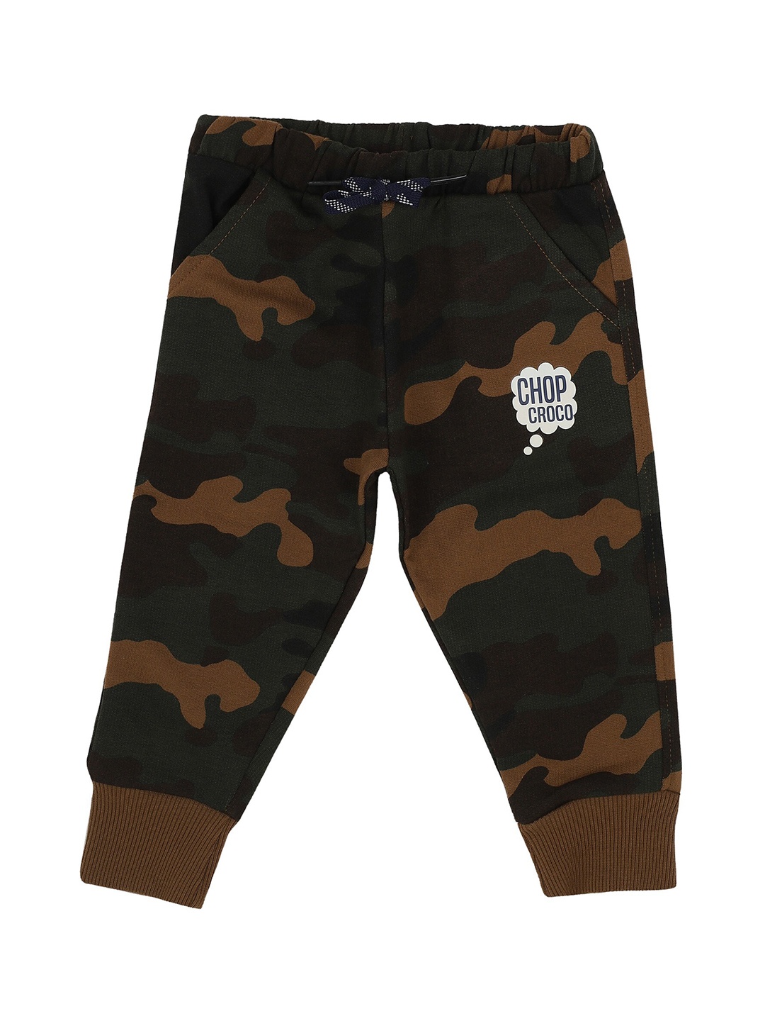 

Bodycare Kids Boys Brown Camouflage Printed Joggers