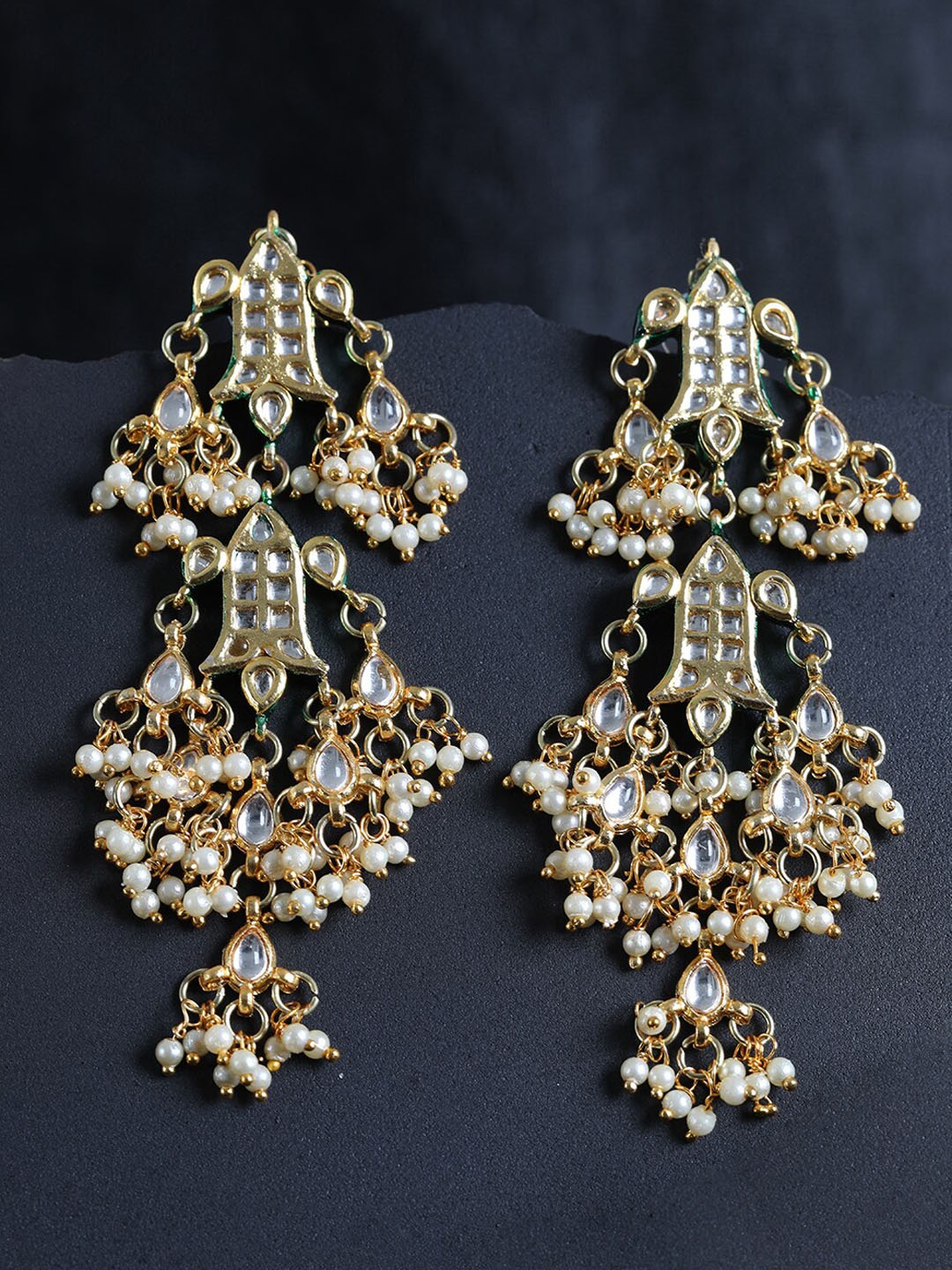 

Priyaasi Women Gold-Toned Contemporary Studs Earrings