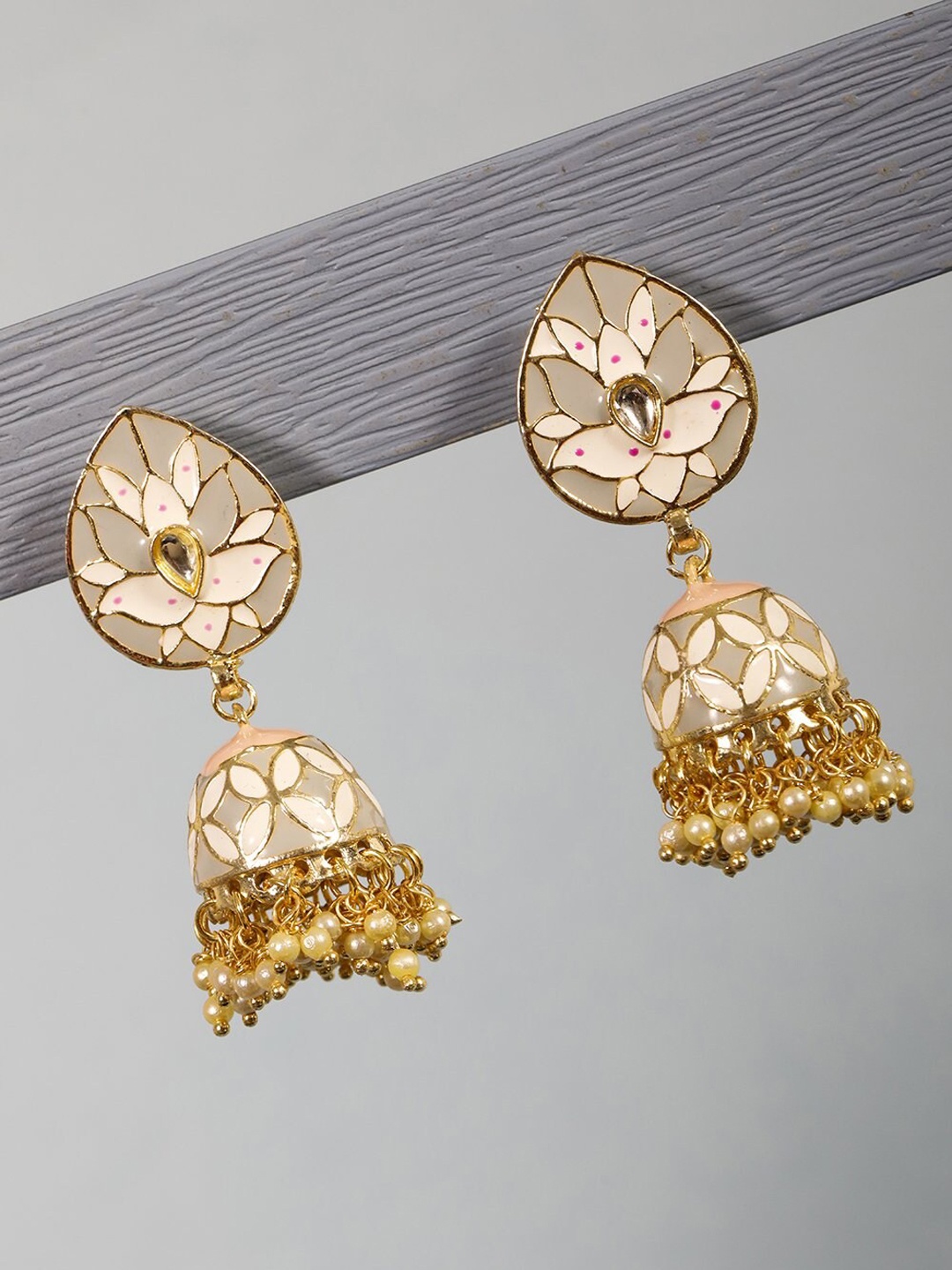 

Priyaasi Grey Contemporary Chandbalis Earrings