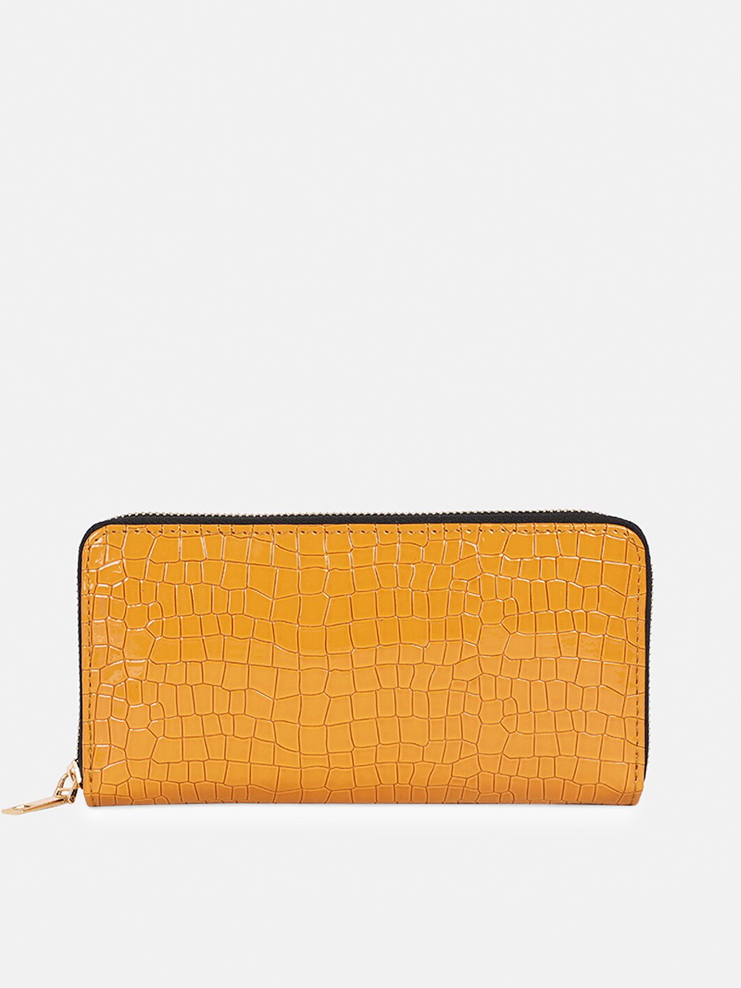 

Bagsy Malone Yellow Textured Purse Clutch