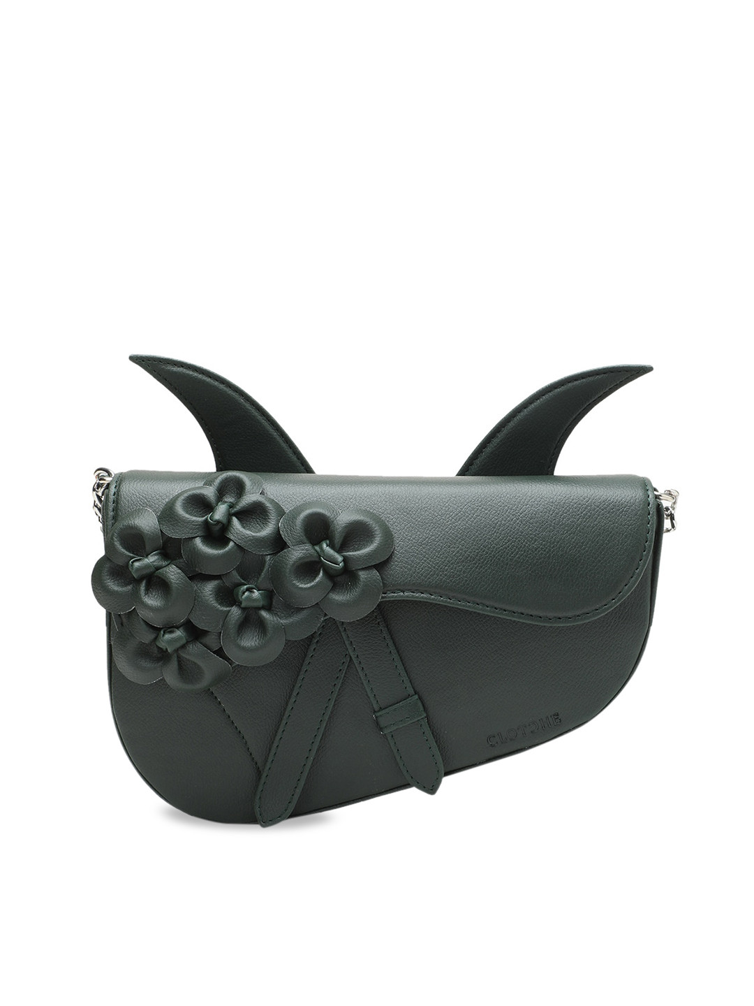 

Clotche Green Embellished Sling Bag